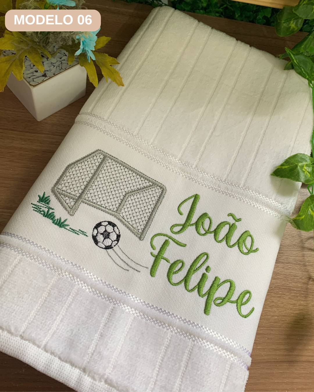 toalha de banho bordada infantil menino