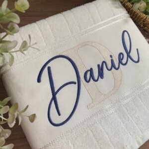 toalha de banho bordada masculina