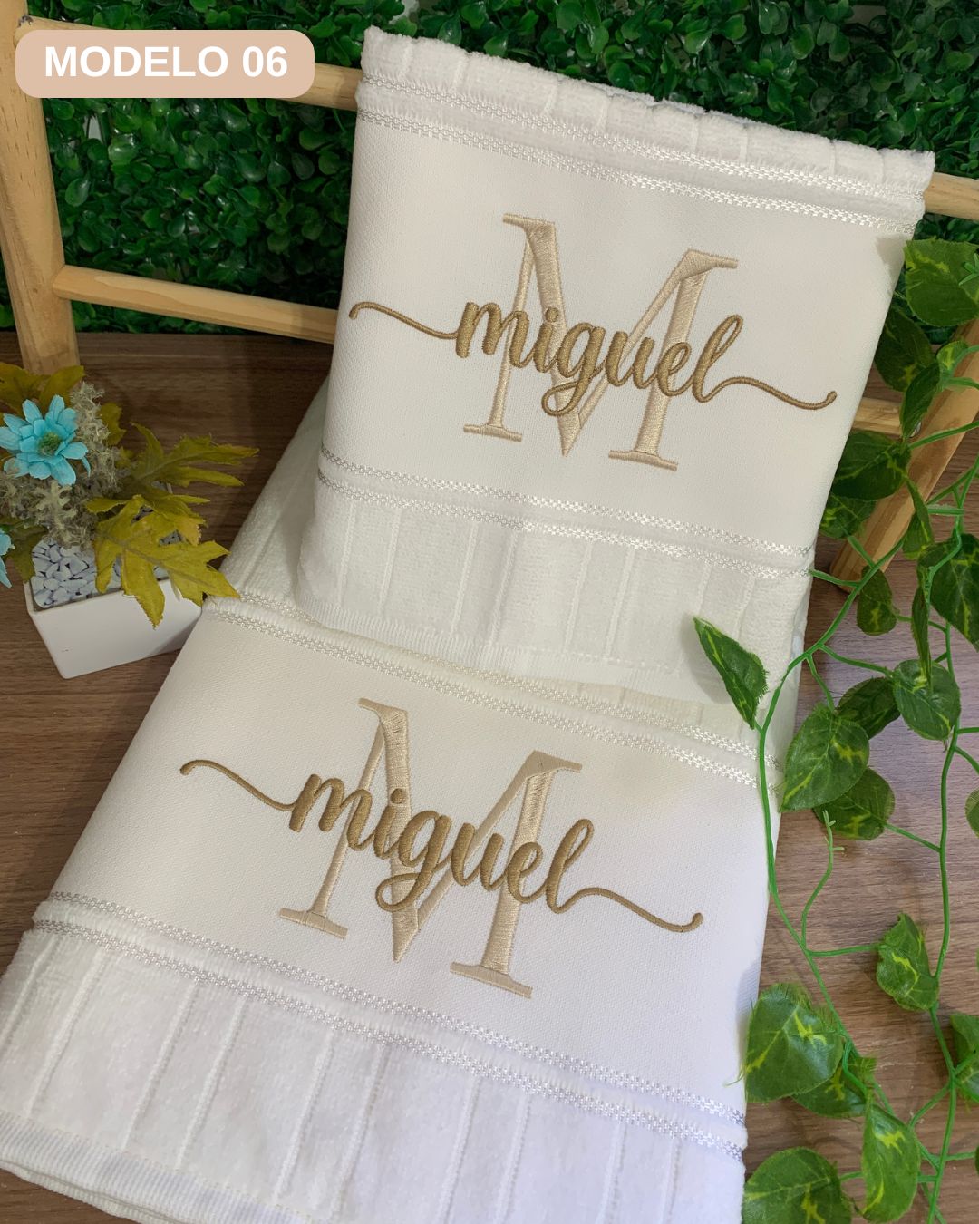 toalha de banho e rosto bordadas infantil menino