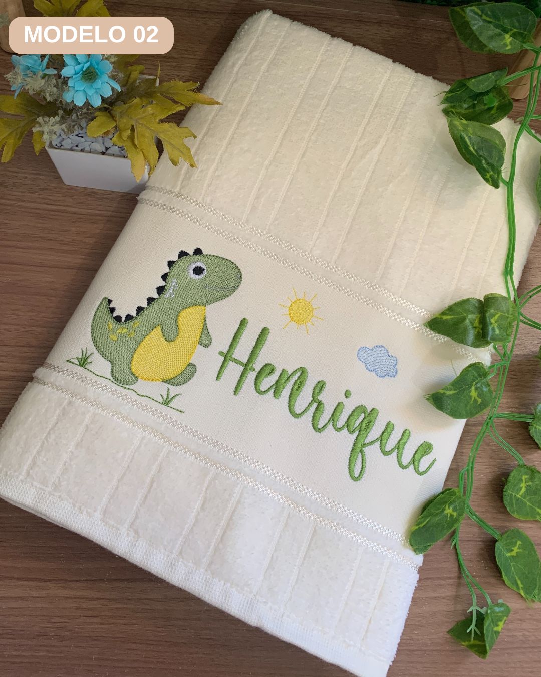 toalha de banho bordada infantil menino