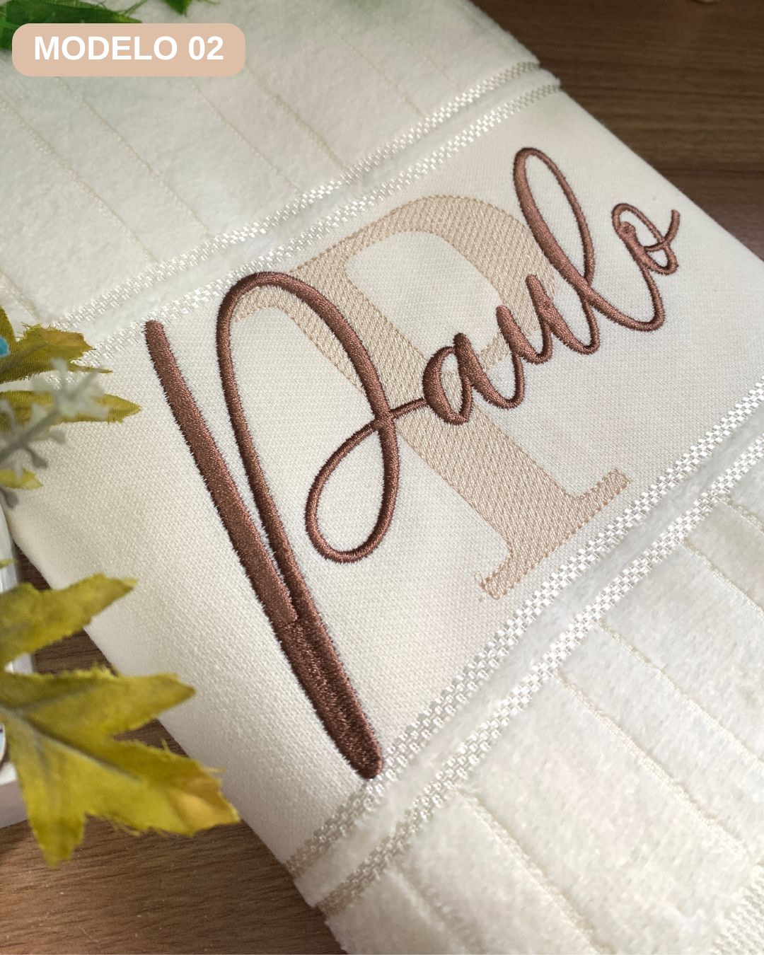 toalha de banho bordada masculina