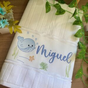 toalha de banho bordada infantil menino