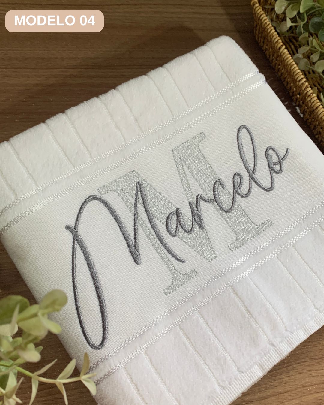 toalha de banho bordada masculina