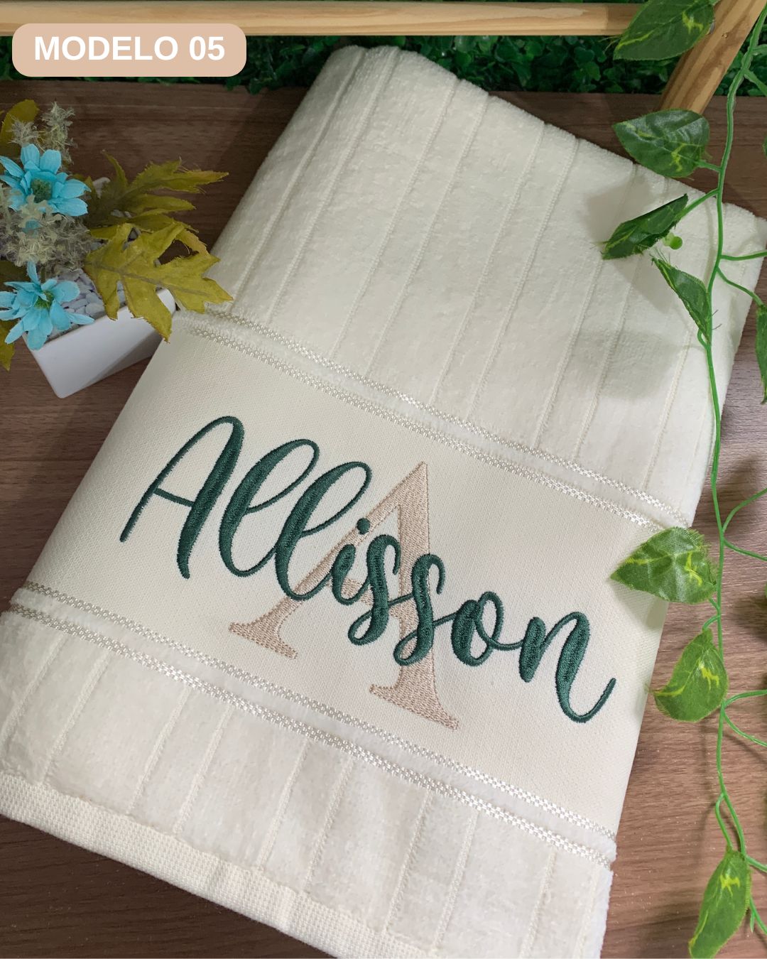 toalha de banho bordada masculina